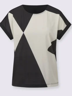 T-shirt imprimé coupe décontractée aux épaules