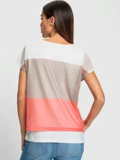 T shirt imprimé 2 en 1 avec col rond et inscription