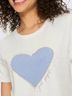 T-shirt imprimé en forme de cœur