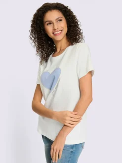 T-shirt imprimé en forme de cœur