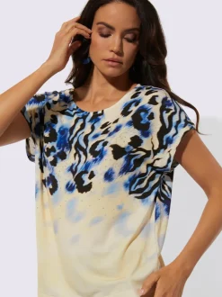 T-shirt imprimé 95% lyocell (tencel)