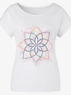 T-shirt imprimé mandala floral