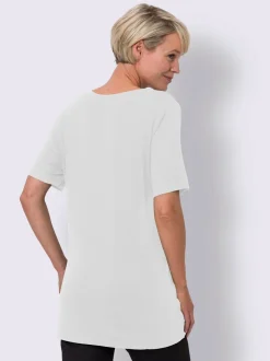 T-shirt long viscose douce et fluide