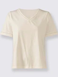 T-shirt à manches courtes avec dentelle