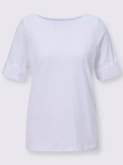 T-shirt à manches courtes encolure en u féminine