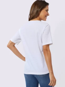 T shirt à manches courtes en coton avec imprimé petits cœurs