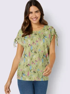 T-shirt à manches courtes liens à nouer réglable aux épaules