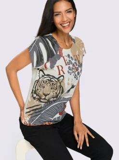 T-shirt à manches courtes mancherons tendance