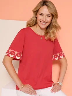 T-shirt à manches courtes manches courtes légèrement élargies