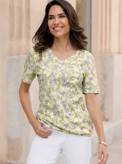 T-shirt à manches courtes motif floral