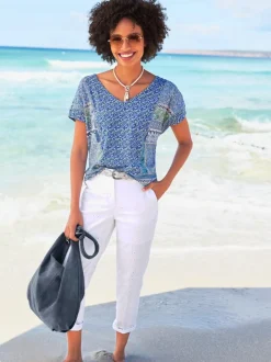 T-shirt à manches courtes motif patchwork