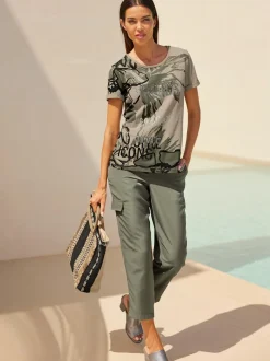 T-shirt à manches courtes motifs floraux