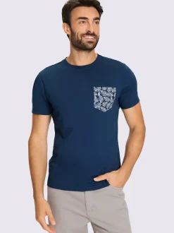 T-shirt à manches courtes poche poitrine imprimée