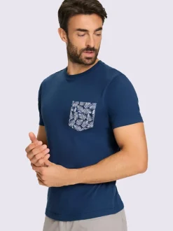 T-shirt à manches courtes poche poitrine imprimée