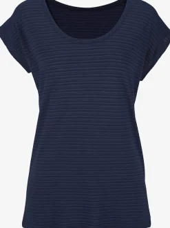 T-shirt à manches courtes qualité dévoré tendance avec rayures