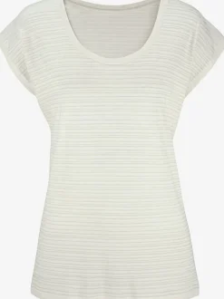 T-shirt à manches courtes qualité dévoré tendance avec rayures