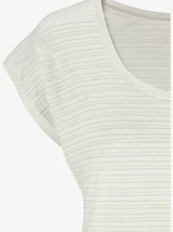 T-shirt à manches courtes qualité dévoré tendance avec rayures