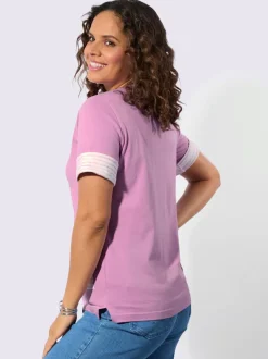 T-shirt à manches courtes rayures contrastées