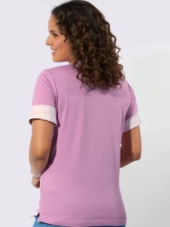 T-shirt à manches courtes rayures contrastées