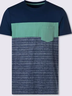 T-shirt à manches courtes rayures sportives