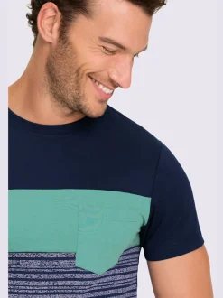 T-shirt à manches courtes rayures sportives