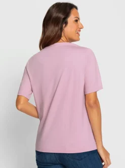 T-shirt à manches courtes superbe broderie de madère