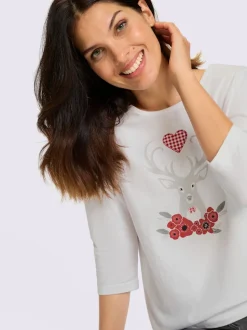 T-shirt à manches 3/4 imprimé