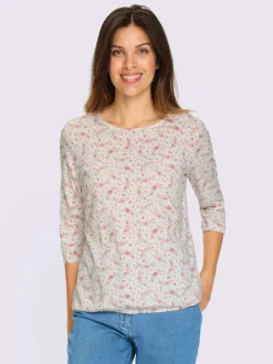 T-shirt à manches 3/4 imprimé floral