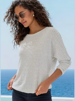 T-shirt à manches longues en tricot structuré