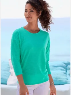 T-shirt manches longues tricot structuré tendance