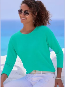 T-shirt manches longues tricot structuré tendance