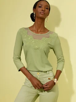 T-shirt à manches 3/4 viscose