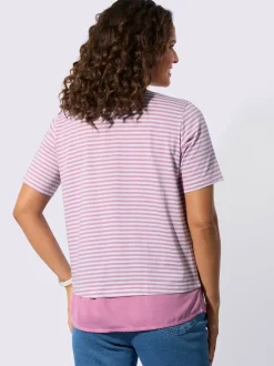 T-shirt rayé aspect 2 en 1