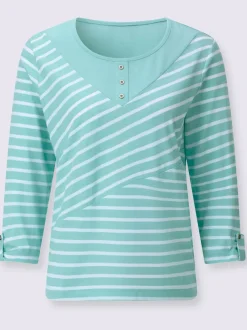 T-shirt rayé fils chinés