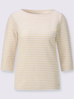 T-shirt rayé jacquard en jersey tendance