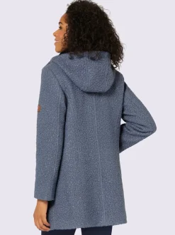 Veste bouclée glissière pratique à double sens