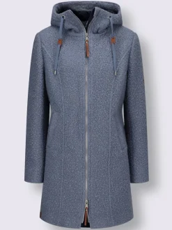 Veste bouclée glissière pratique à double sens