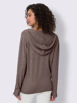 Veste à capuche en tricot capuche tendance