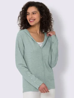 Veste à capuche en tricot capuche tendance
