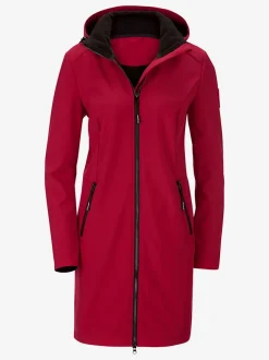 Veste coupe vent longue qualité softshell col montant avec capuche
