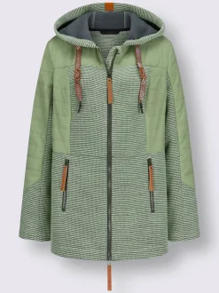 Veste de mi-saison capuche à coulisse et stoppeurs