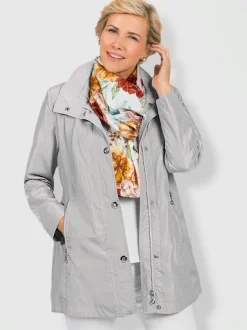 Veste de mi-saison glissière sous patte de boutonnage pression