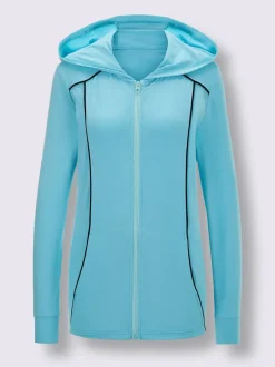 Veste de sport à capuche et manches longues uni