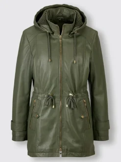 Veste en cuir pur cuir d'agneau nappa