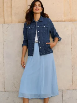 Veste en jean denim doux