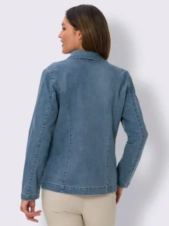 Veste en jean poches décoratives