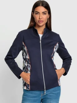 Veste en jersey avec empiècements sur les côtés et manches longues