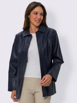 Veste en synthétique imitation cuir souple