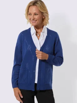 Veste en tricot ajouré ajouré