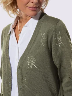 Veste en tricot ajouré ajouré
